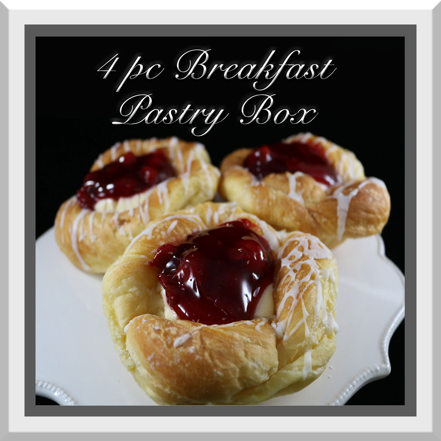 4 PC Breakfast Pastry Box Hans and Harry's Bakery