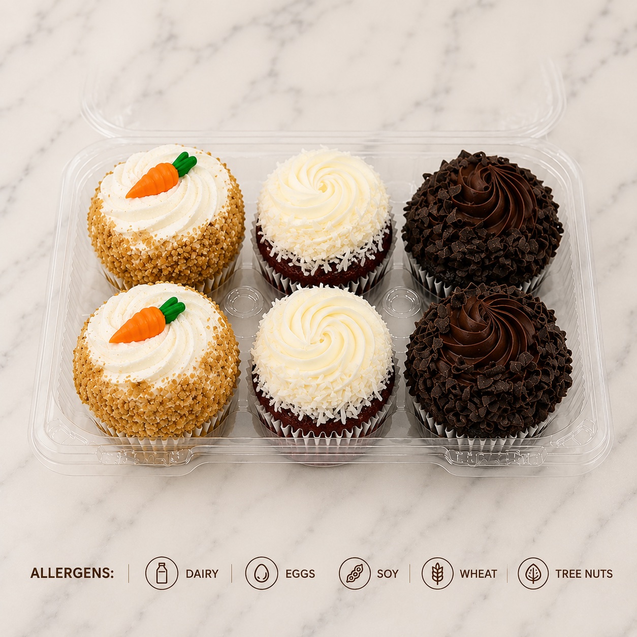 6-Pack Gourmet Cupcakes