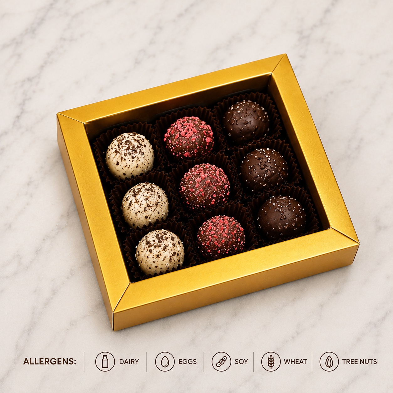 9-Piece Gourmet Chocolate Truffles